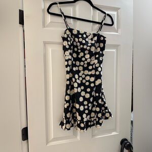 Princess Polly black sunflower mini dress